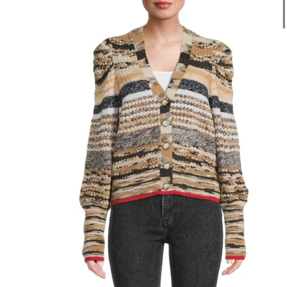 Veronica Beard Cecily Wool Blend Cardigan Medium - Picture 6 of 6